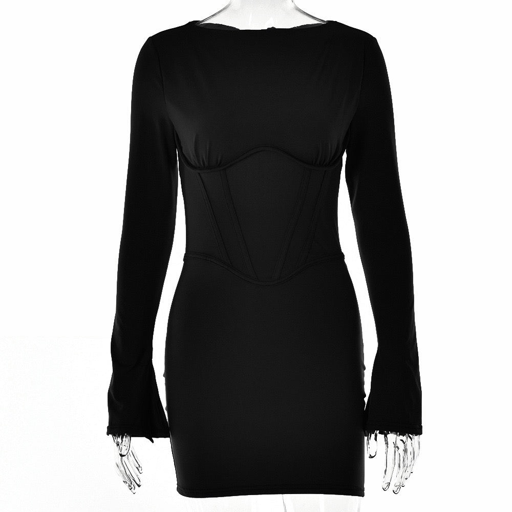 Mini dress with corset design - Ofri