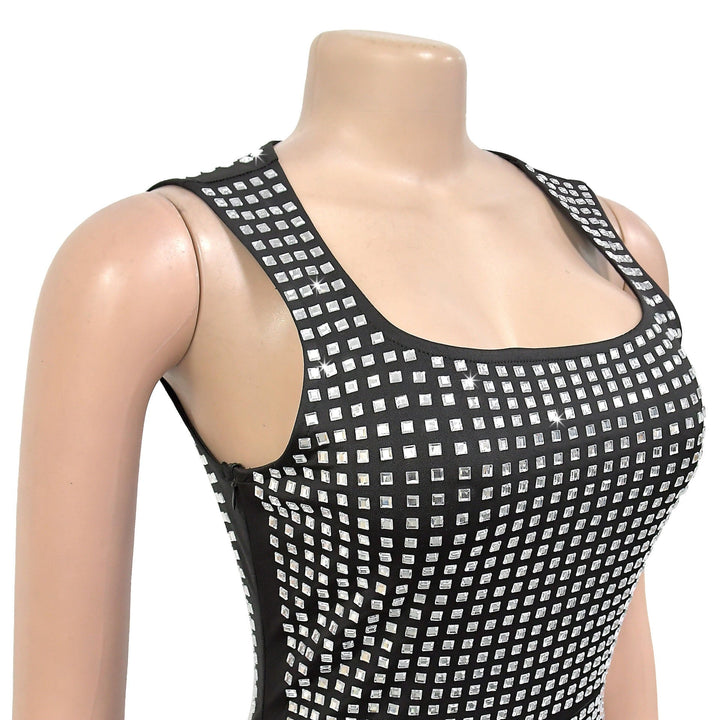 Mini Dress with Sparkling Sequins - SHON