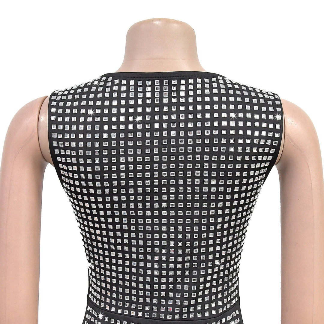 Mini Dress with Sparkling Sequins - SHON