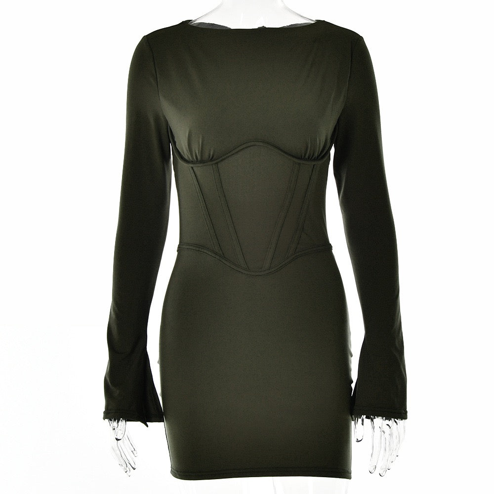 Mini dress with corset design - Ofri