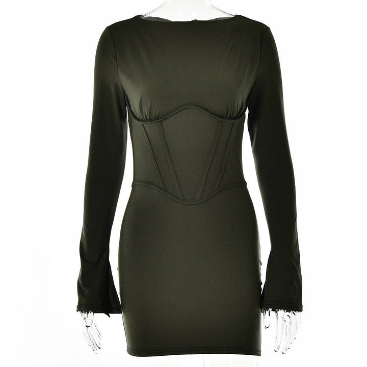 Mini dress with corset design - Ofri