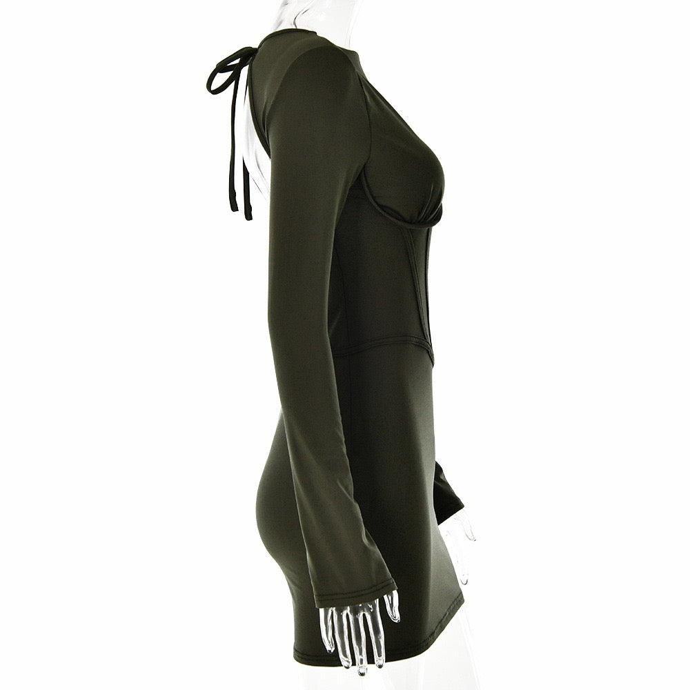 Mini dress with corset design - Ofri