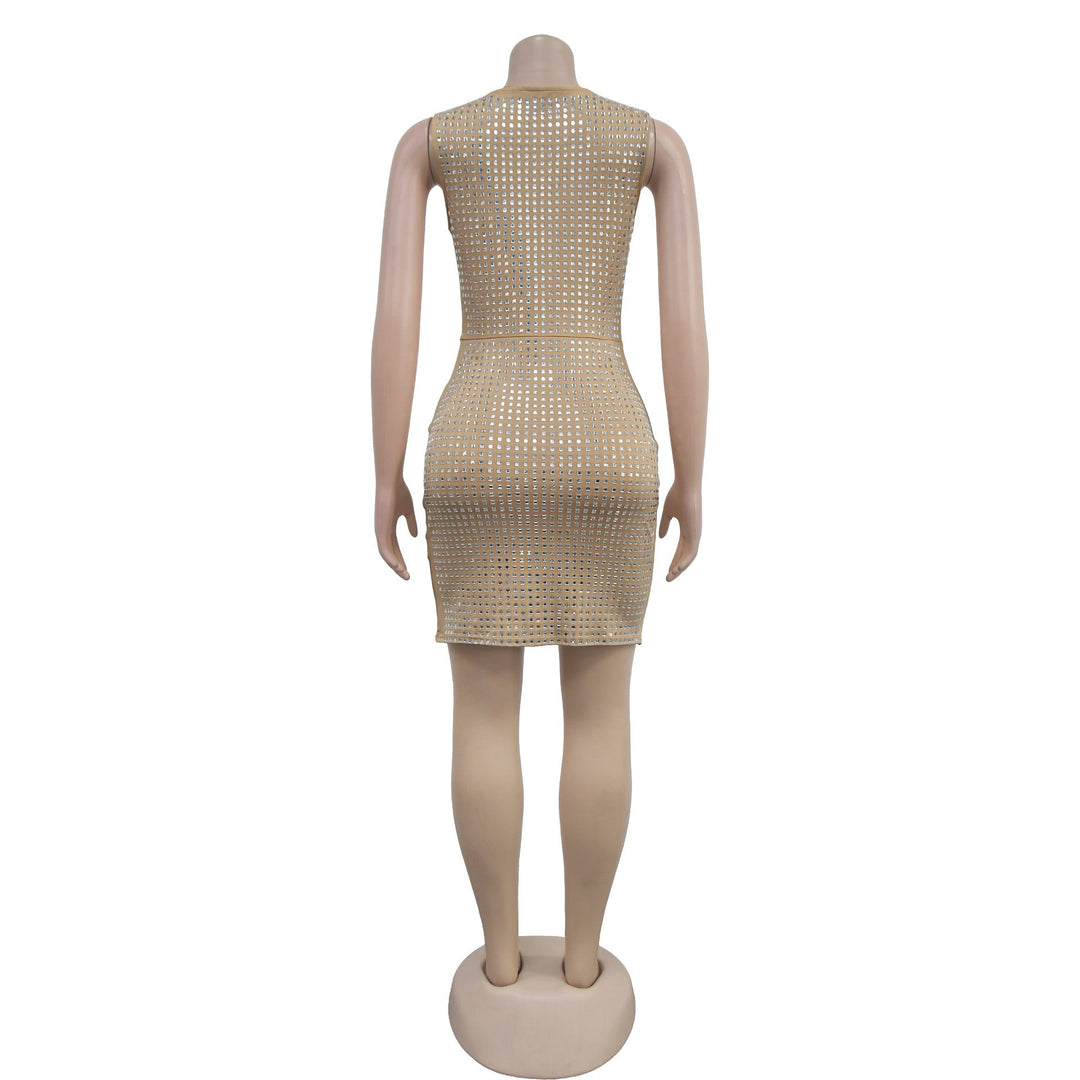 Mini Dress with Sparkling Sequins - SHON
