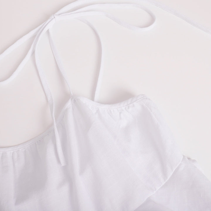 Mini Dress with Tiered Ruffle and Shoulder Tie - DANIELLA