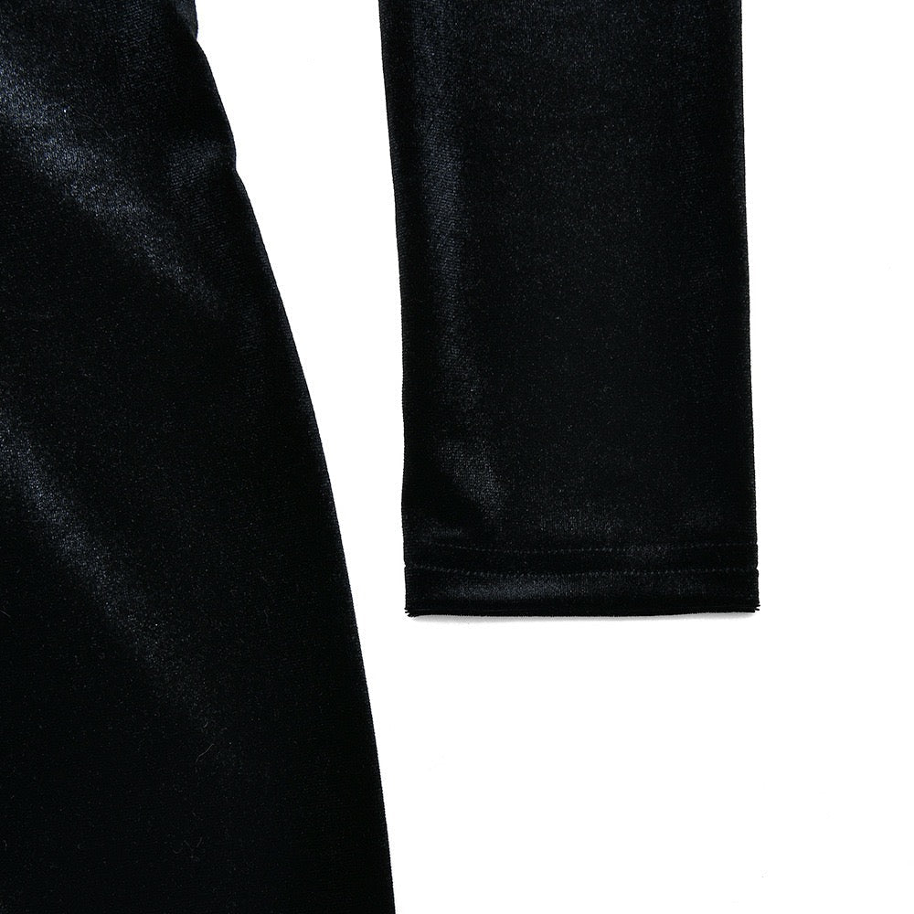 Elegant velvet maxi dress with chiffon design - Michaela