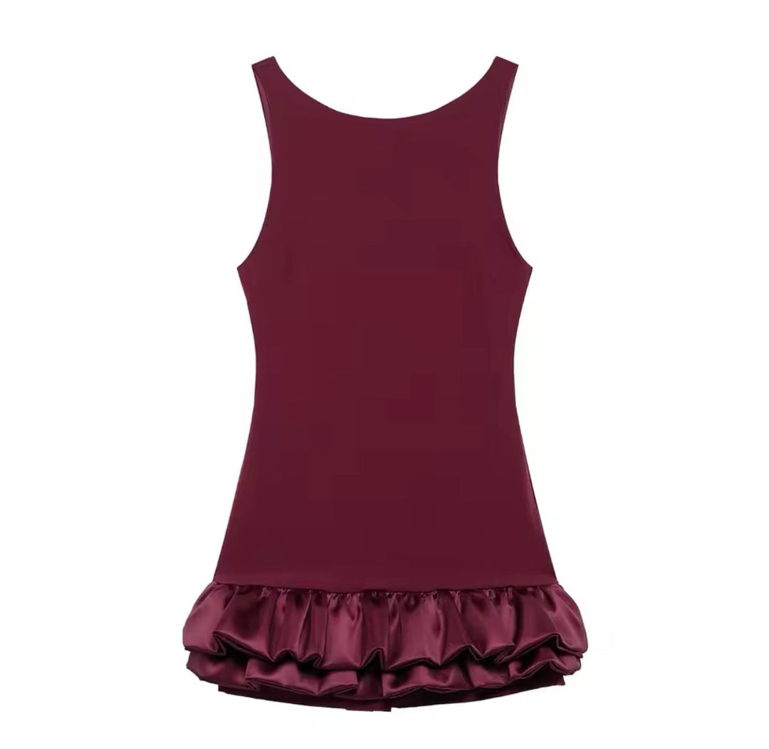 Mini Dress with Whipped Cream Design - Rosalie