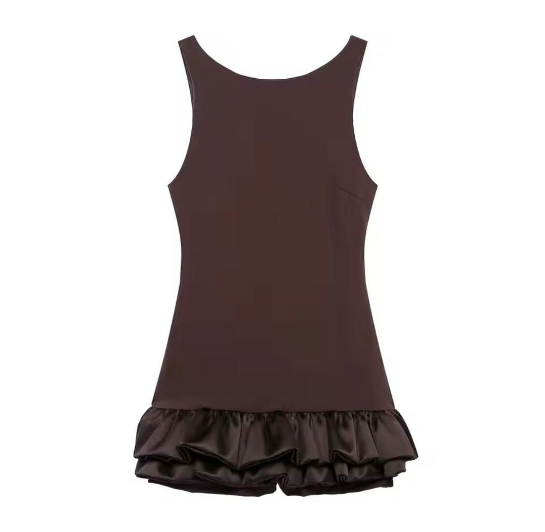 Mini Dress with Whipped Cream Design - Rosalie