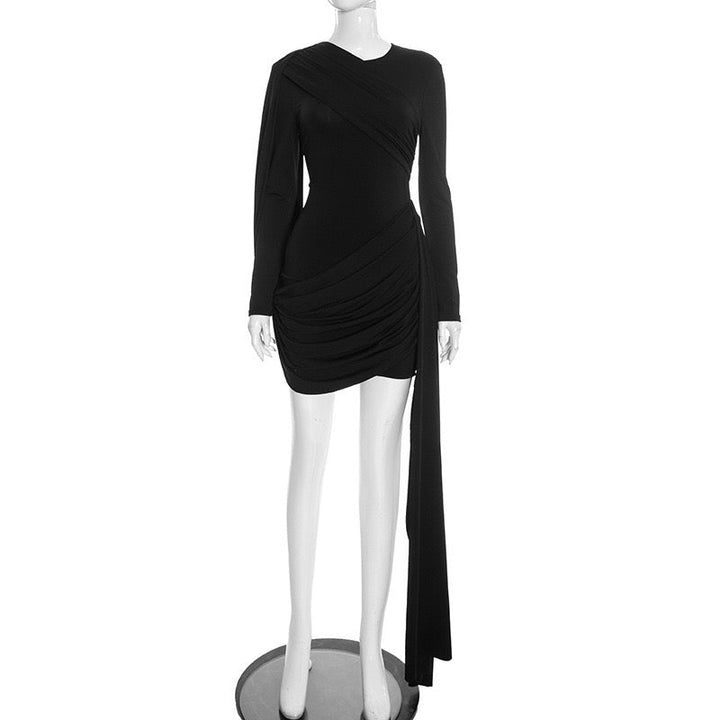 Mini Dress with Pleats and Train - PHINIX