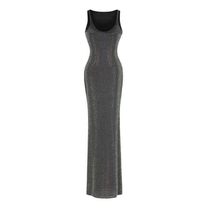 Maxi dress with sparkling rhinestone embellishments - DIEM