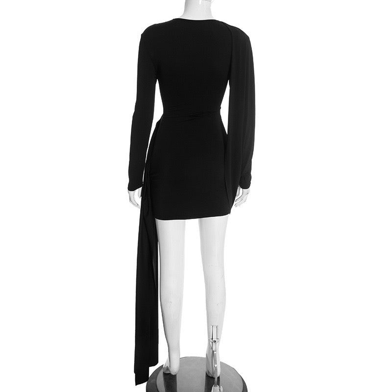 Mini Dress with Pleats and Train - PHINIX