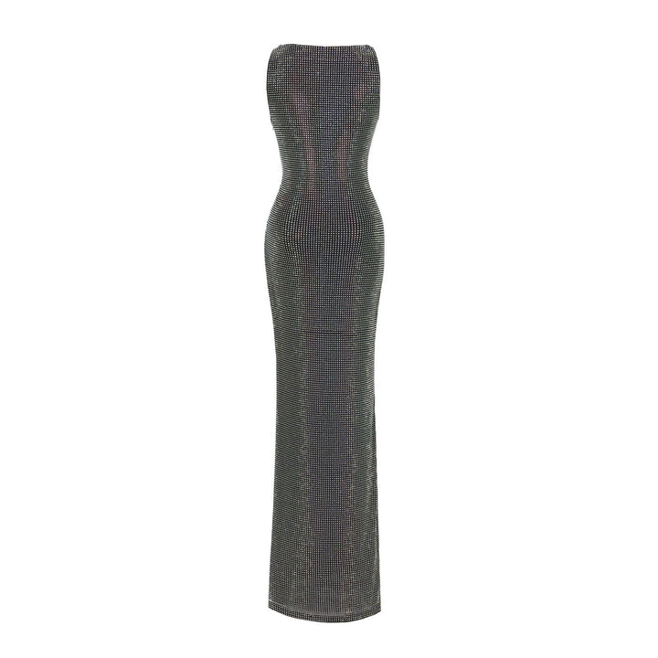 Maxi dress with sparkling rhinestone embellishments - DIEM