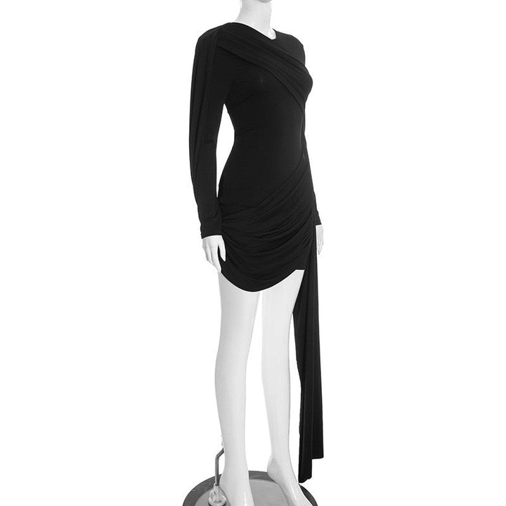 Mini Dress with Pleats and Train - PHINIX