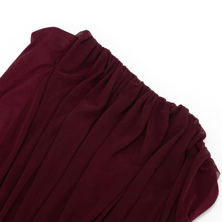 Strapless maxi dress with pleat detailing – Ronili