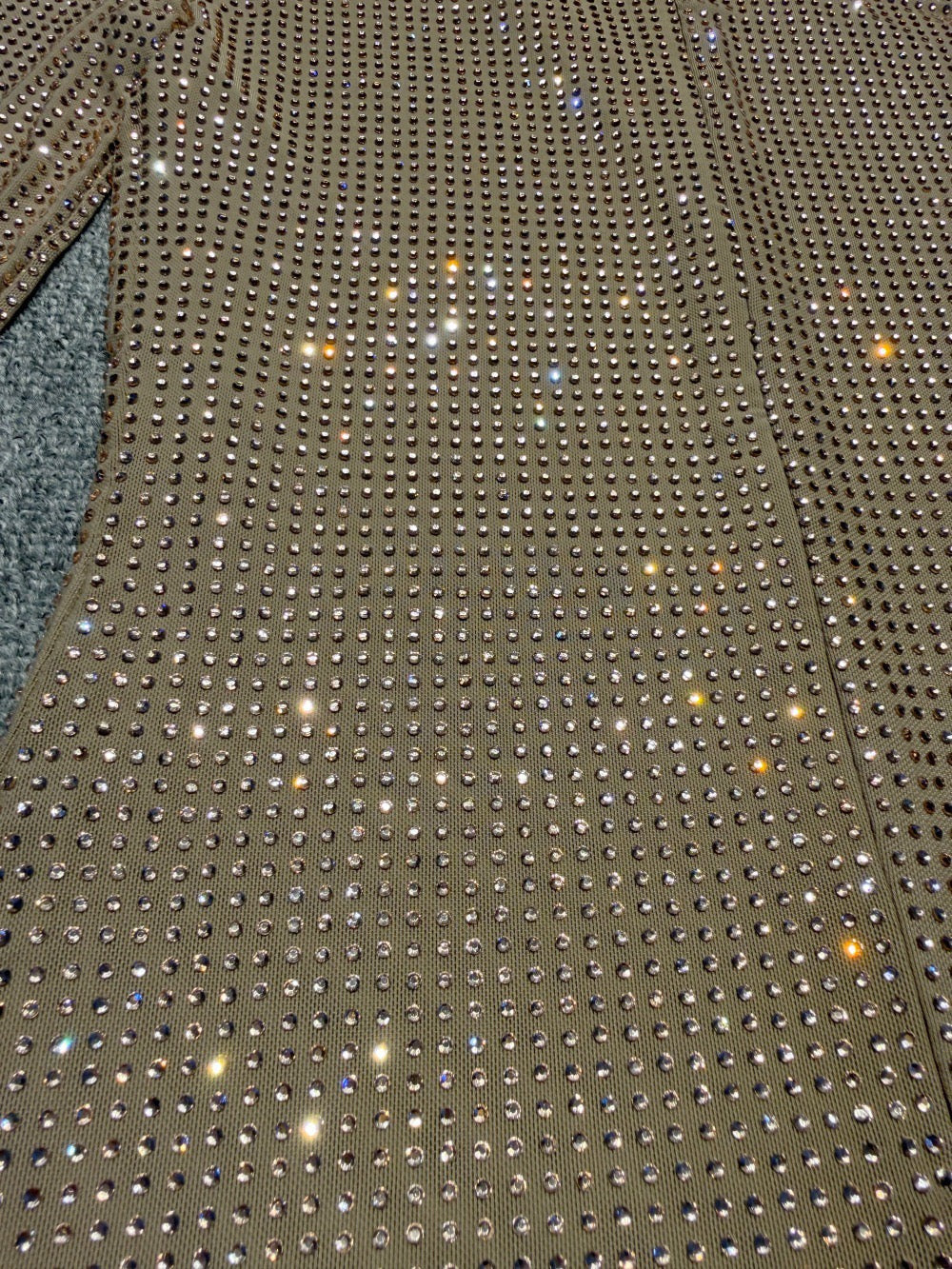 Sparkling rhinestone mini dress with a cutout design - TITI