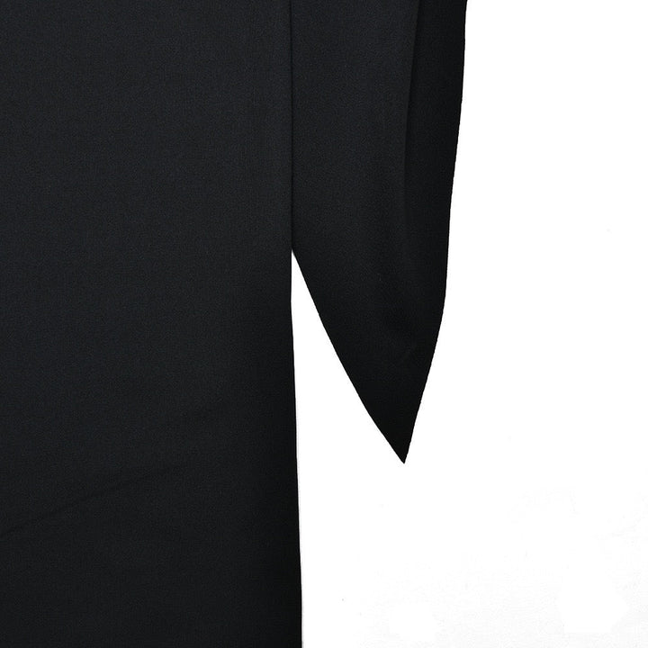 Maxi strapless dress with corset and pleats with buckle decoration - Felice