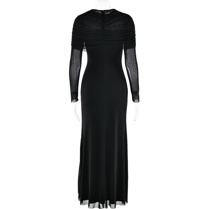 Maxi dress with ruching and chiffon design - Tzofia