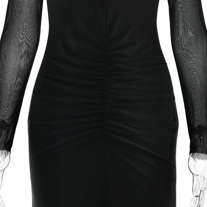 Maxi dress with ruching and chiffon design - Tzofia