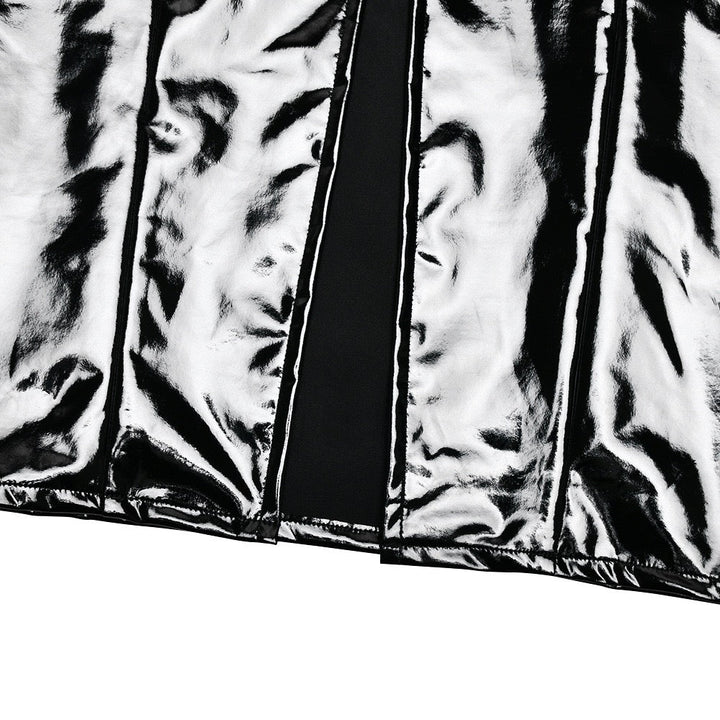 Fitted midi faux leather dress with removable straps - JENNY