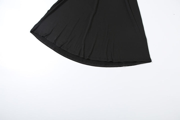 Elegant maxi turtleneck dress with ruching and open back design - DALIA