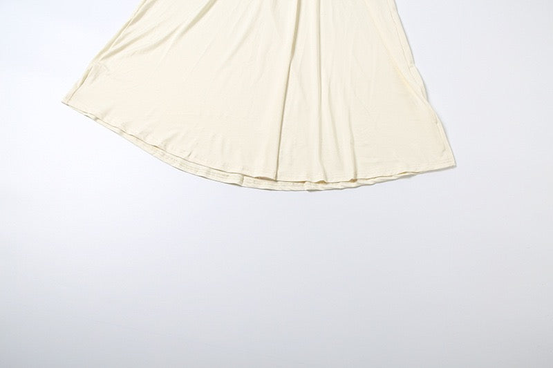 Elegant maxi turtleneck dress with ruching and open back design - DALIA