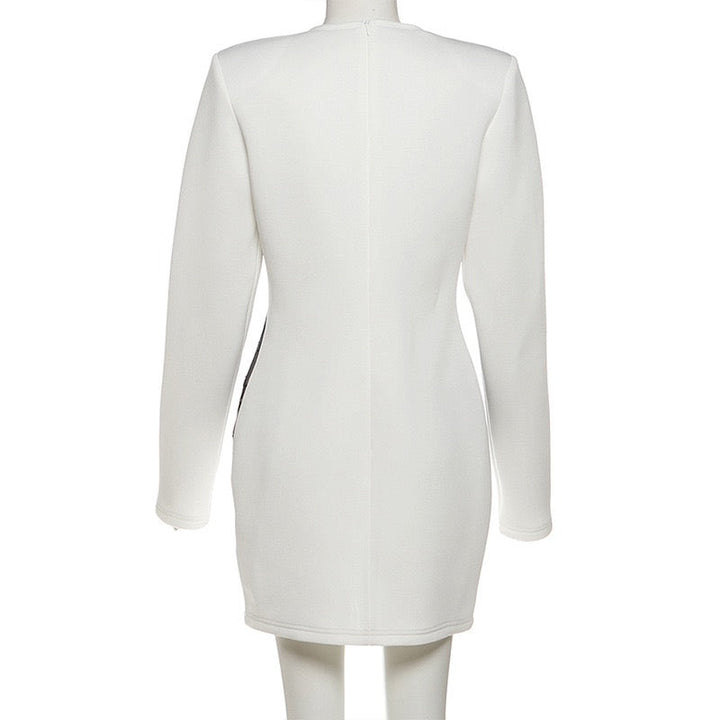 Elegant mini dress with lace decoration - RITA