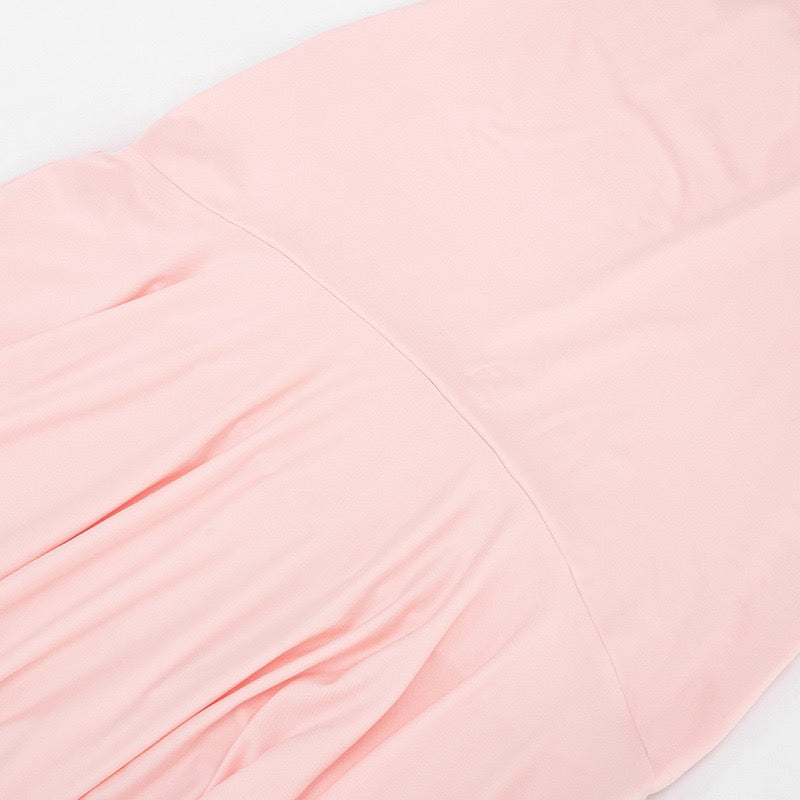 RAYA chiffon maxi dress with an open back