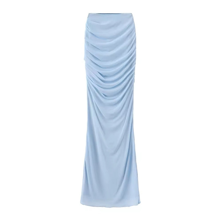 Two-Piece Set with Strapless Top and Maxi Skirt with Matching Scarf Detail - Francia