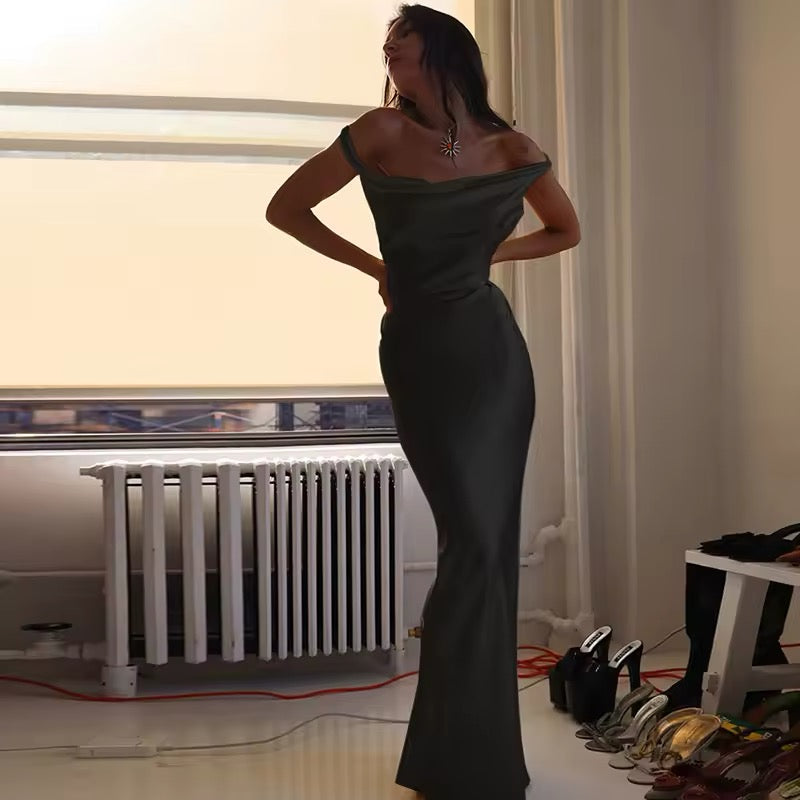 Satin Maxi Dress - Elite