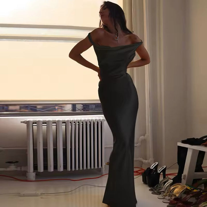 Satin Maxi Dress - Elite
