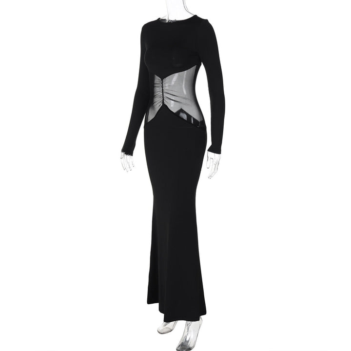 Maxi dress with mesh design - TANOR