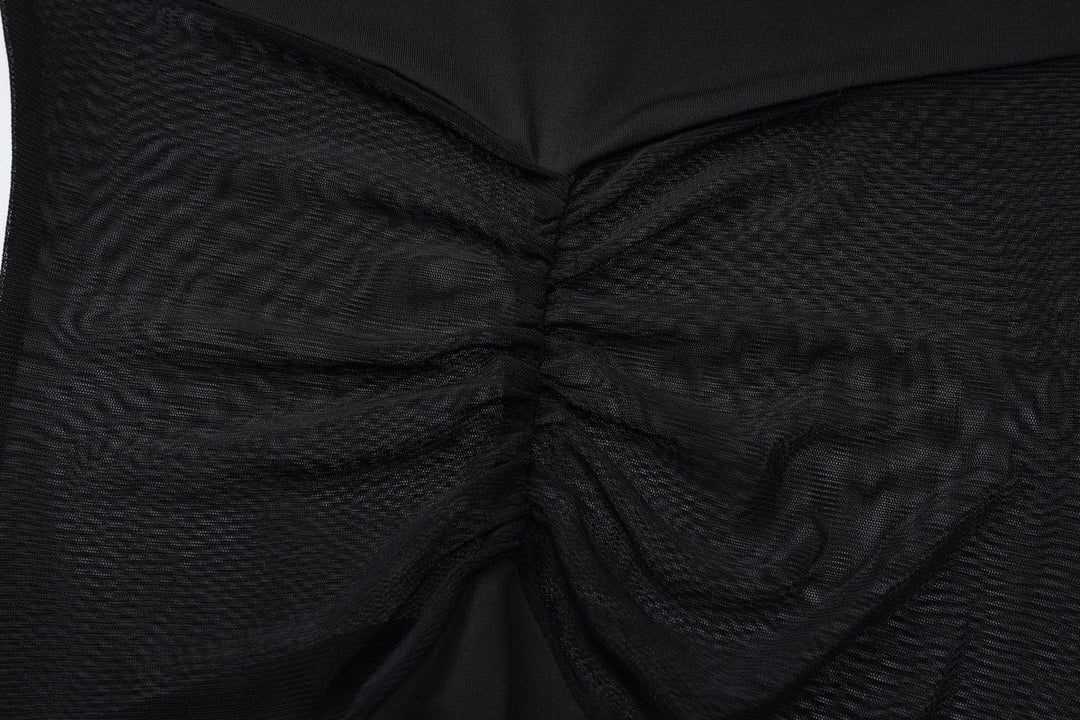 Maxi dress with mesh design - TANOR