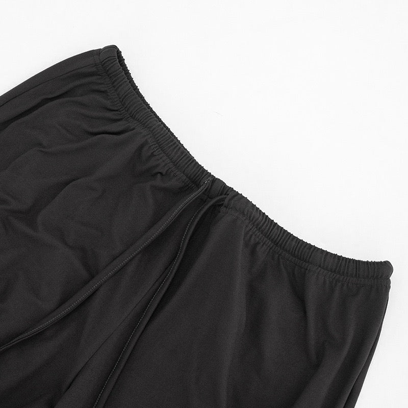 Cozy two-piece set with a strapless top and long pants – Tani