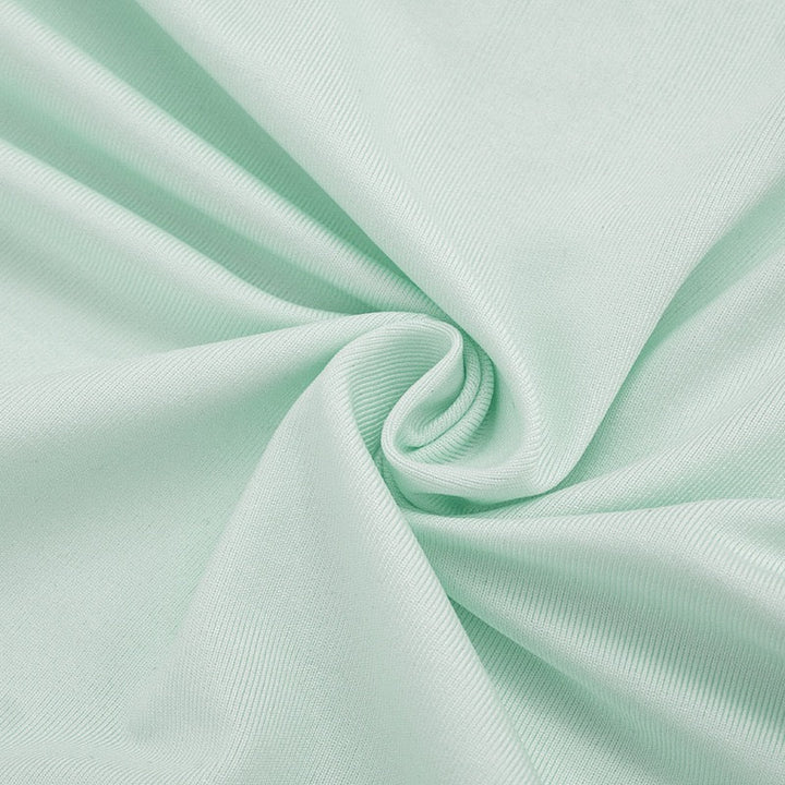 Ruched mini dress with chiffon overlay embellishments – Lily