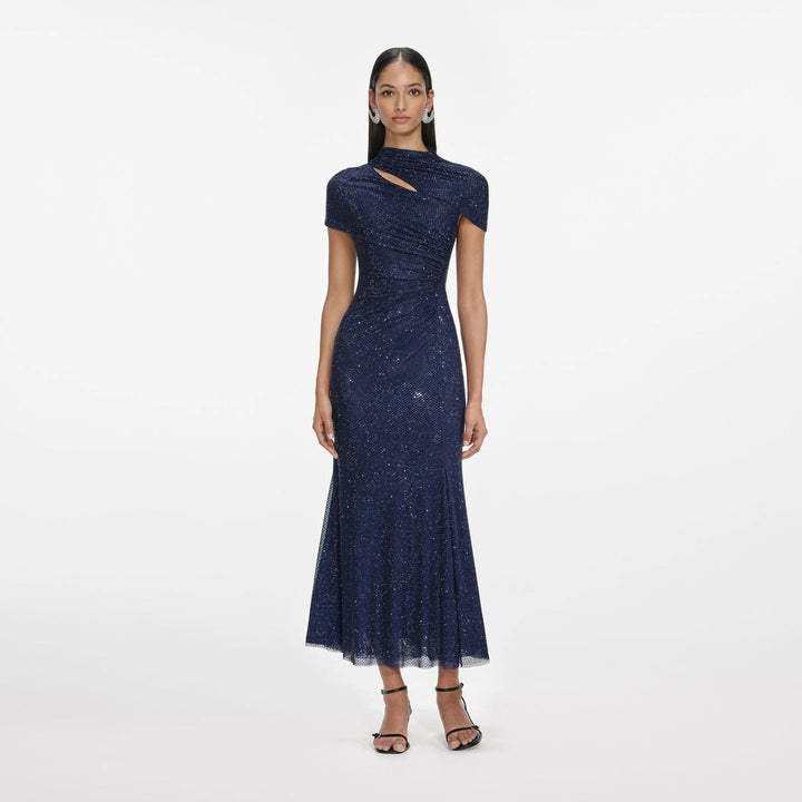 Maxi Dress with Shiny Rhinestone Design - Noelle