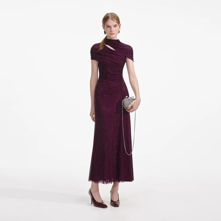 Maxi Dress with Shiny Rhinestone Design - Noelle