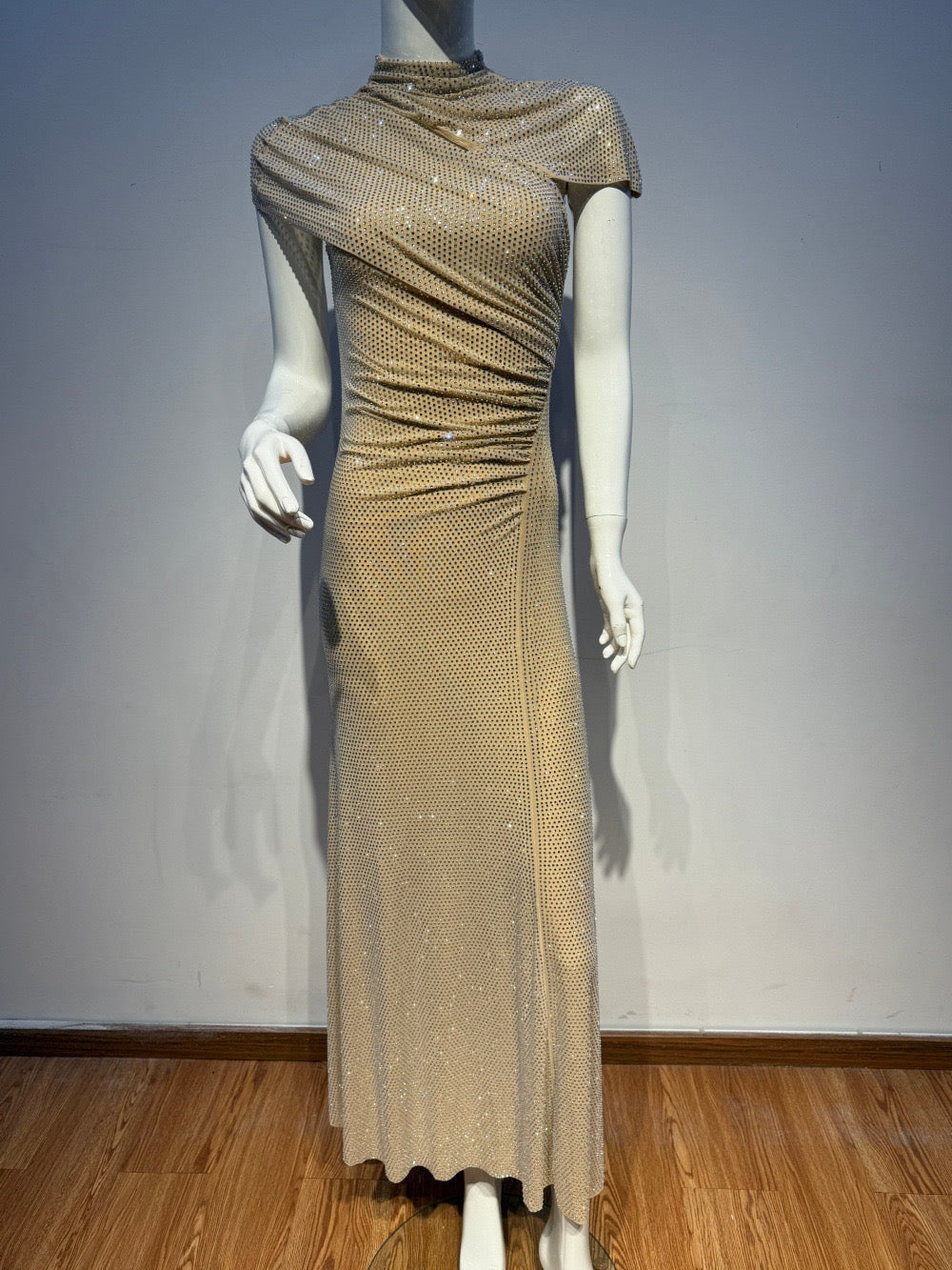 Maxi Dress with Shiny Rhinestone Design - Noelle