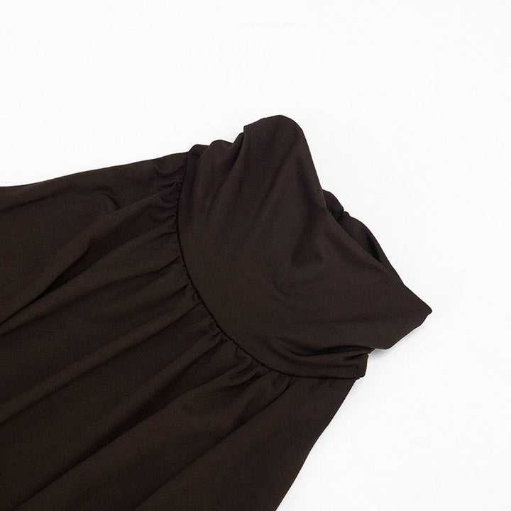 Fitted ruched mini dress with an open back – HILI