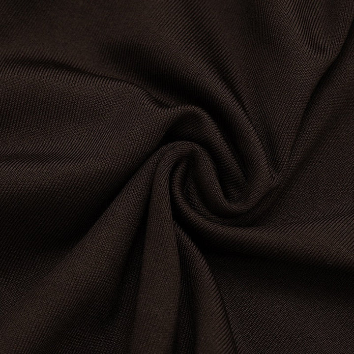Fitted ruched mini dress with an open back – HILI