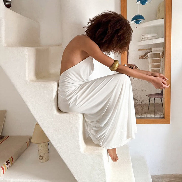 Open-back maxi dress – YALINA