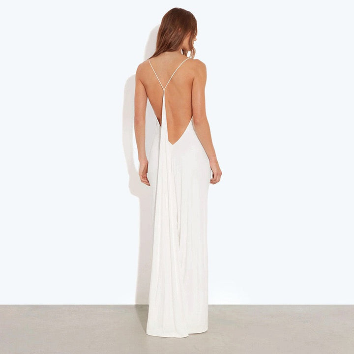 Open-back maxi dress – YALINA