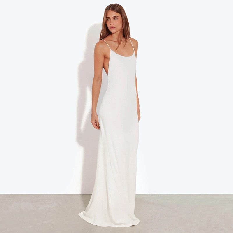 Open-back maxi dress – YALINA