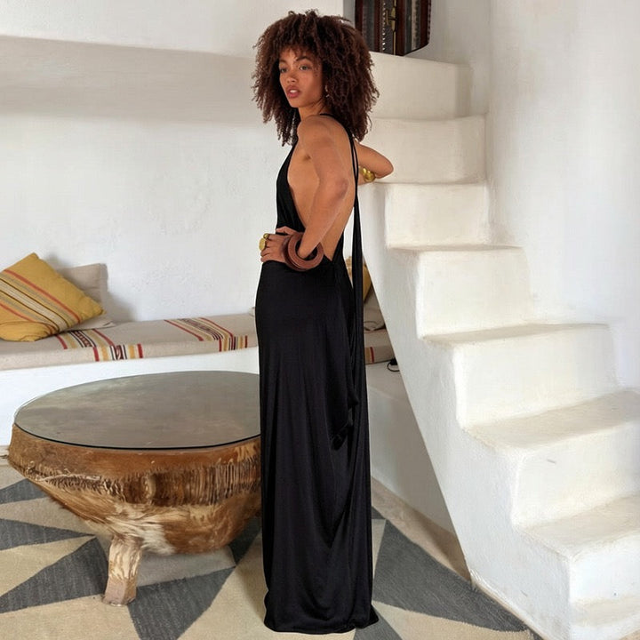 Open-back maxi dress – YALINA