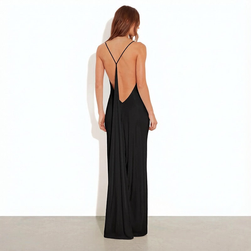 Open-back maxi dress – YALINA