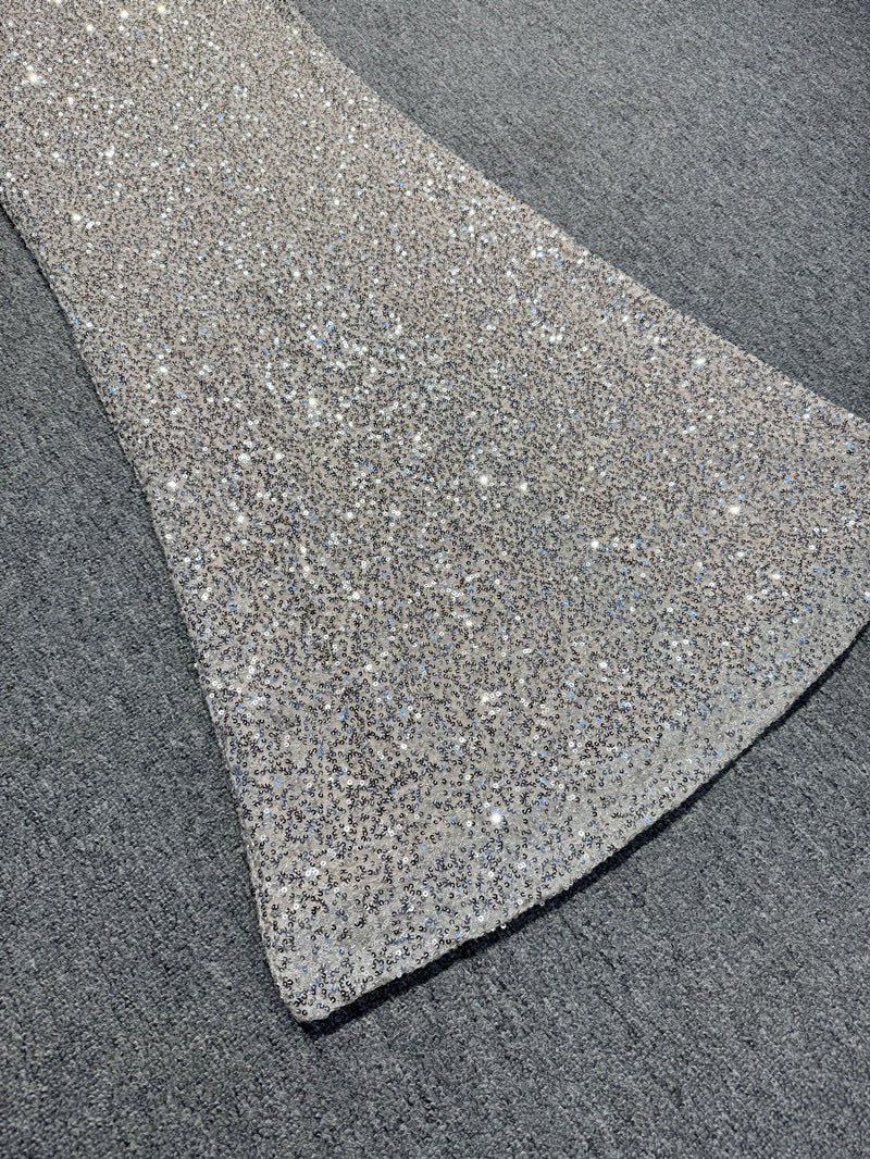 Maxi Evening Dress with Sequin Design and Slit - JENNA