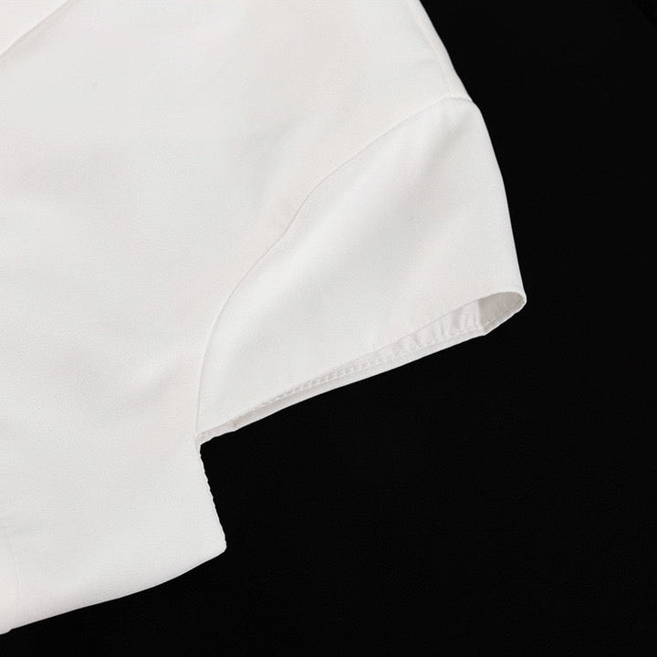 Elegant midi dress with button embellishments – Anava