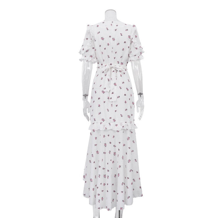Floral chiffon midi dress – Jili
