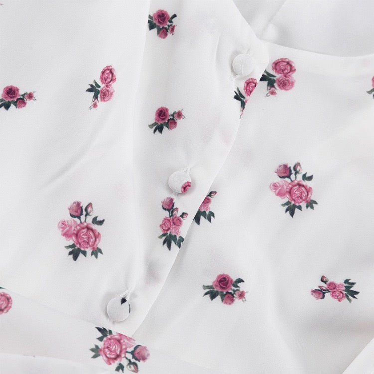 Floral chiffon midi dress – Jili