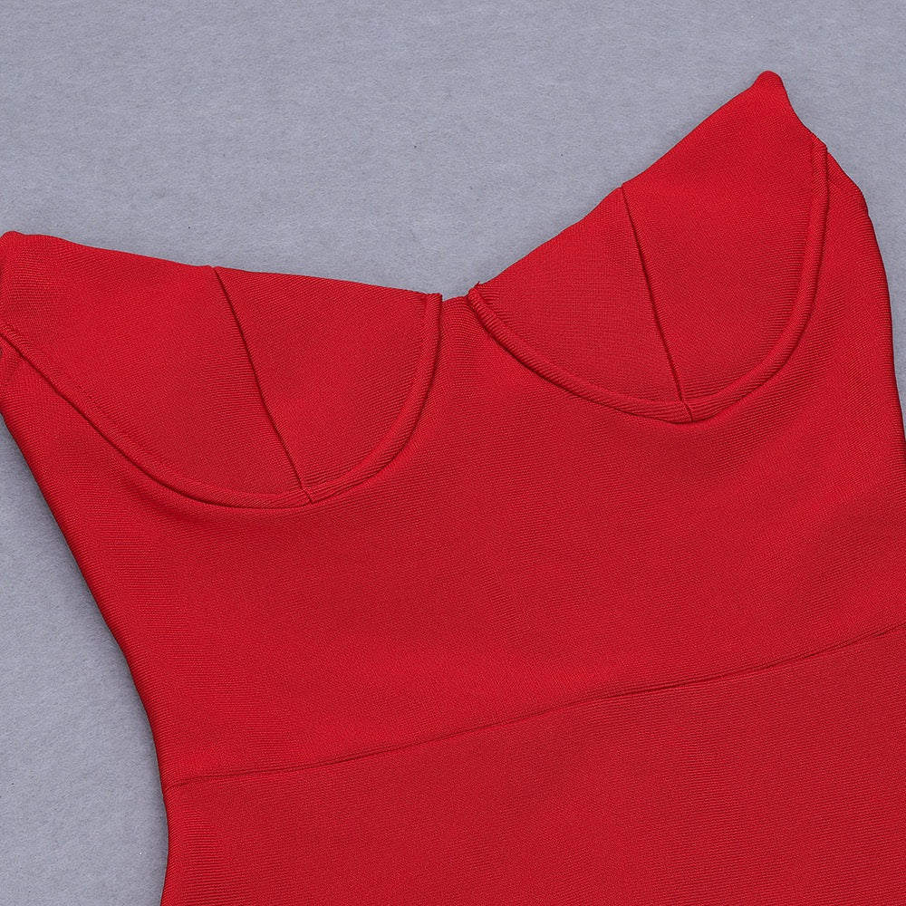 Elegant Strapless Maxi Dress in Shaping Fabric - ZOMA