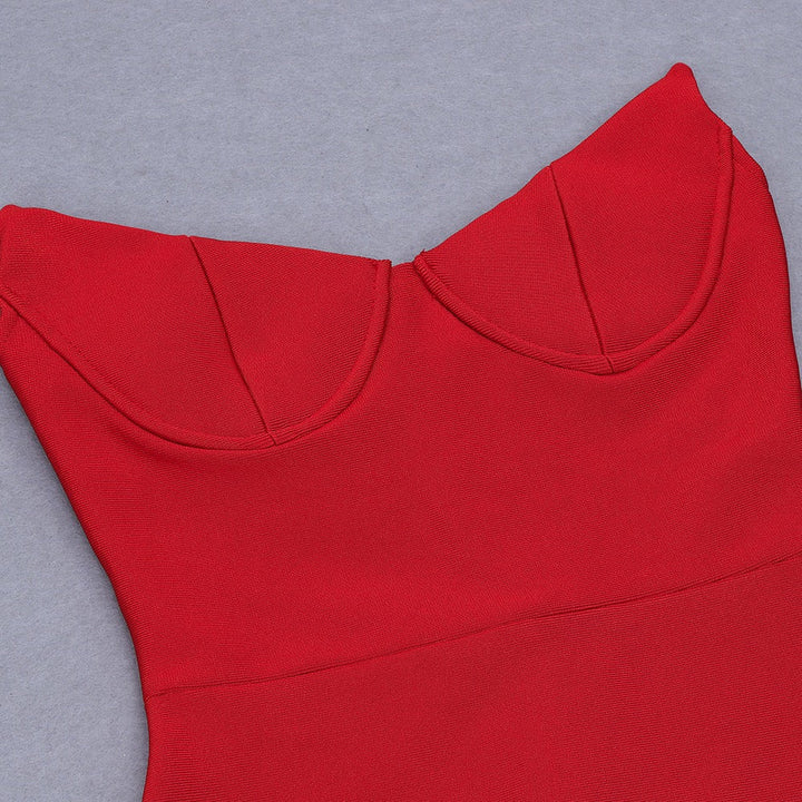 Elegant Strapless Maxi Dress in Shaping Fabric - ZOMA