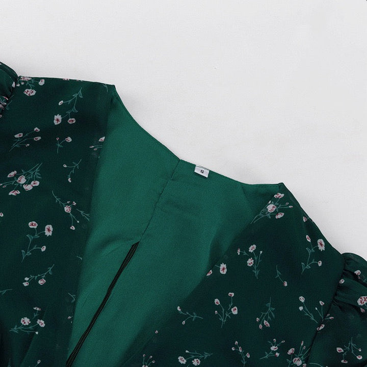 Floral chiffon two-piece set with a maxi skirt and button-down shirt – MAOR